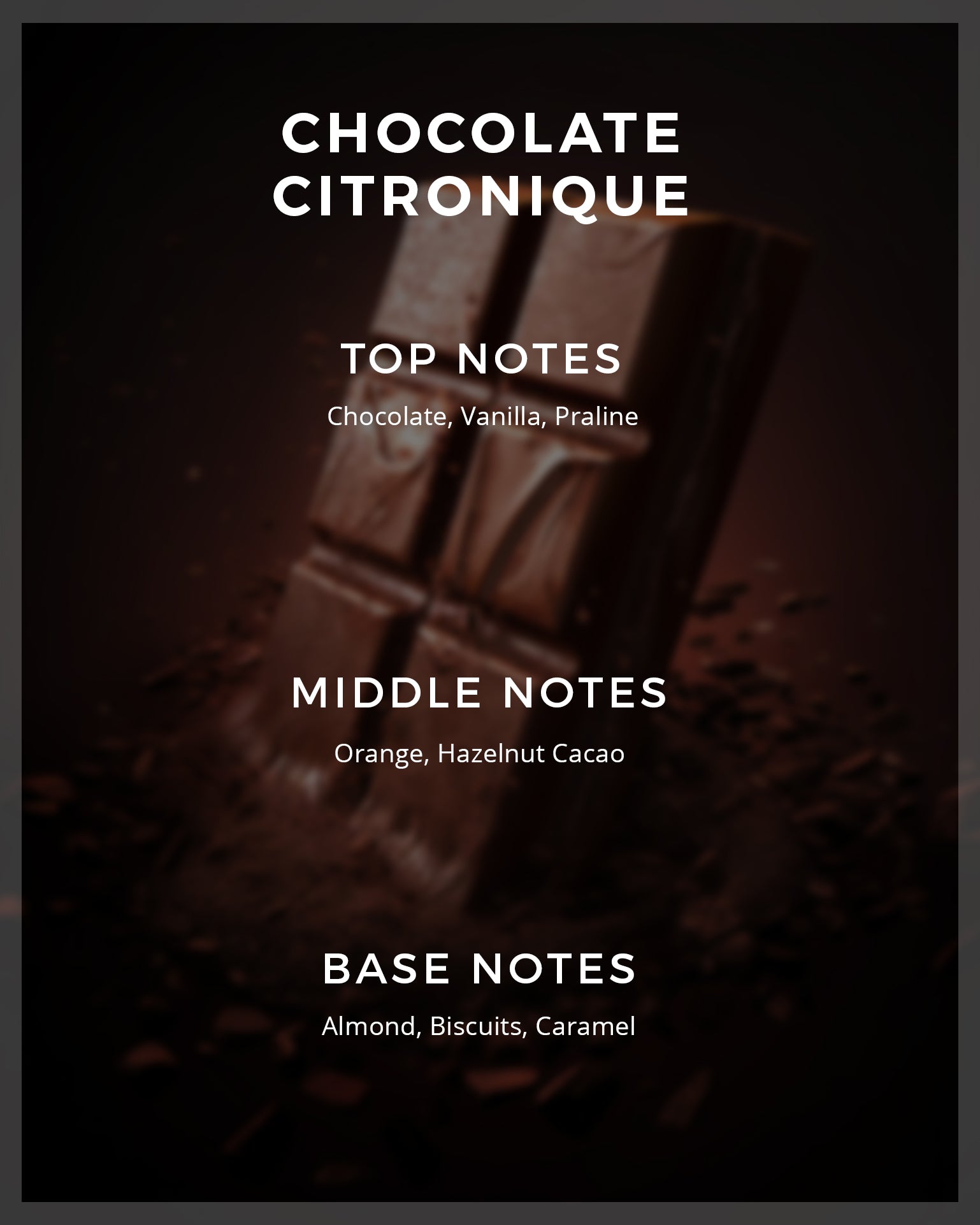 Chocolate Citronique-Pre Order Notes